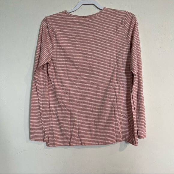 Peace Love World The Frankie Stripe Tee Dusty Rose XS - Picture 2 of 8